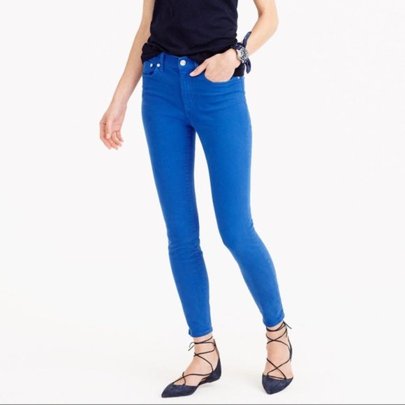 J. Crew Jeans J Crew Lookout High Rise Skinny Jeans Cobalt Blue